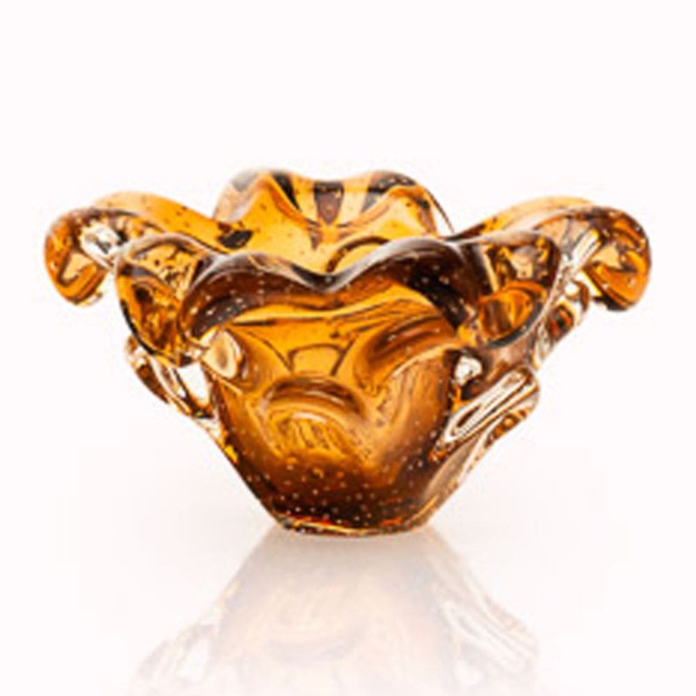 Centro De Mesa Em Cristal Murano Marron  São Marcos