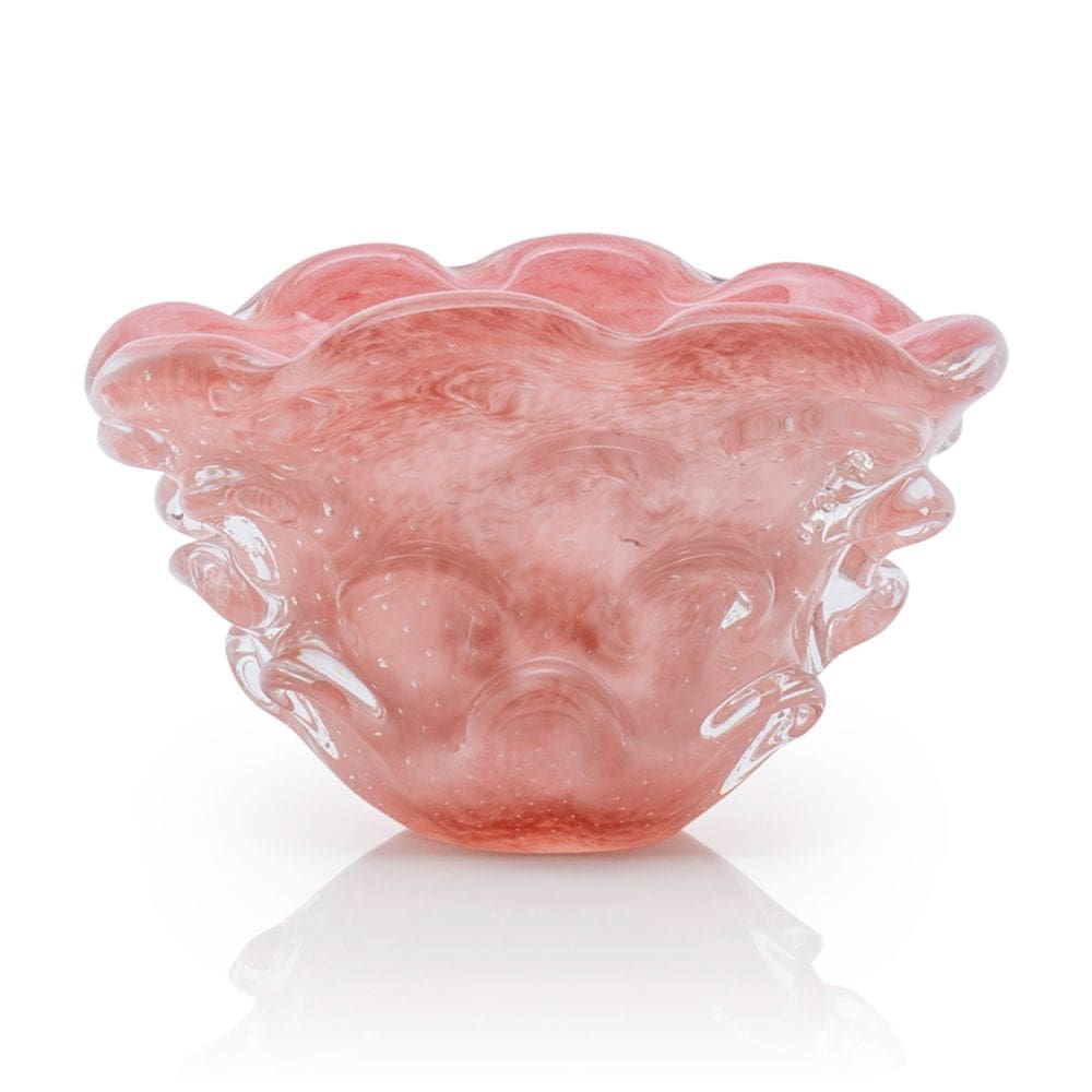 Vaso Em Cristal Murano Rosa  São Marcos