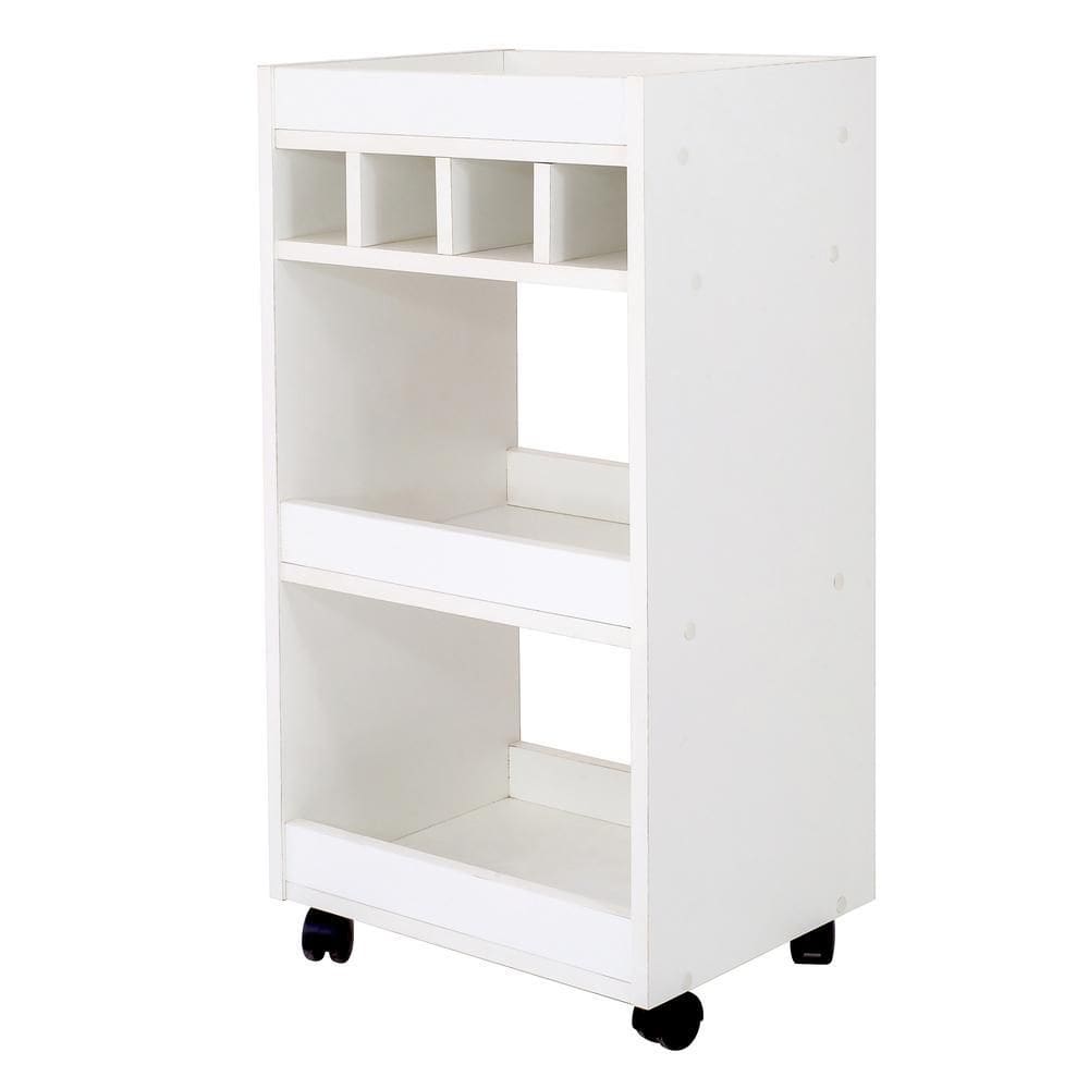 Carrinho Auxiliar Studio Branco - Decor Móveis 75x40x30cm