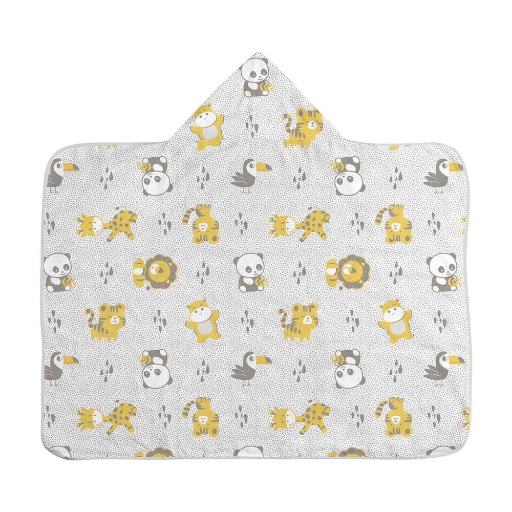 Toalha Estampada com Capuz sem Forro 70 cm x 90 cm Bercinho