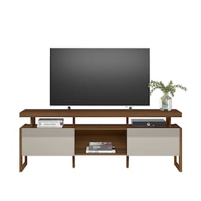 fora de linha - Rack Stella para tv até 70 Polegadas Jatoba e Off whie com 180x0,66 Polegadas EdeCasaMoveis