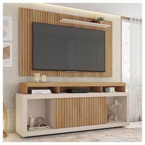 Rack Com Painel Para Tv Até 65 Polegadas Life Marrom Caemmun