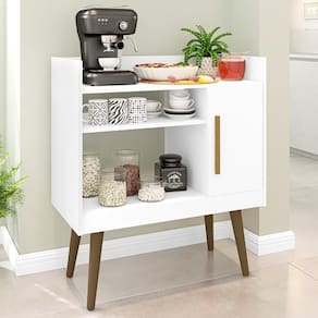 Bancada Aparador Café Com Porta Lincon Branco