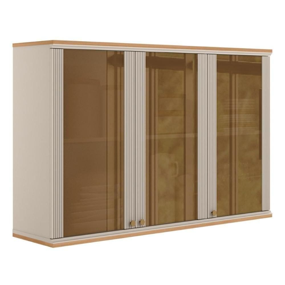 Armario Aereo 3 Portas Berlim Jequitiba Off White