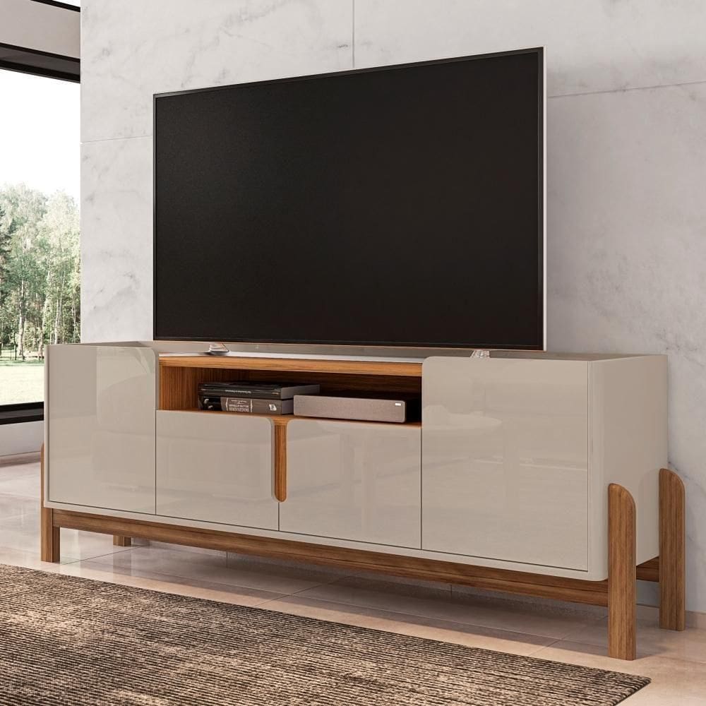 Rack Para Sue Off White Cedro 4 Portas