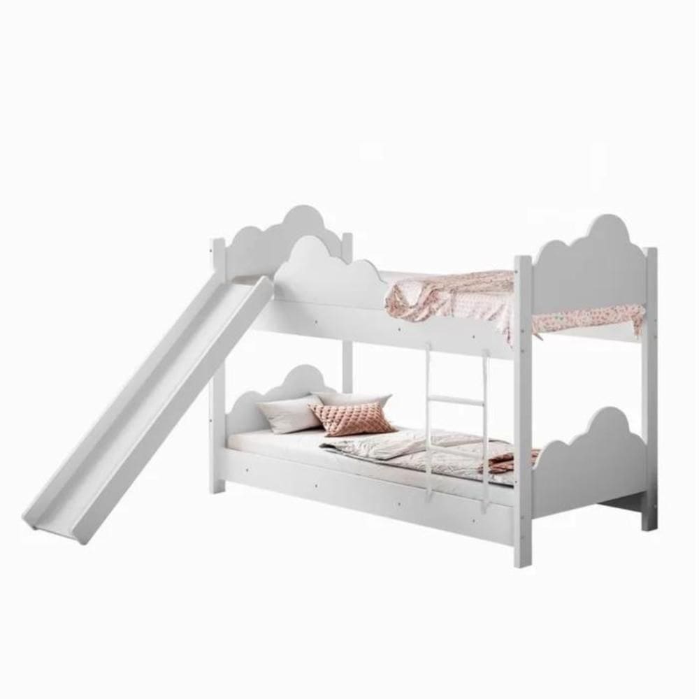 Beliche Ayla Branco Com Escorregador E Colchões