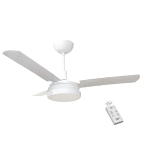Ventilador Led Breeze Branco 110v 3 Pás Brancas E Controle Remoto