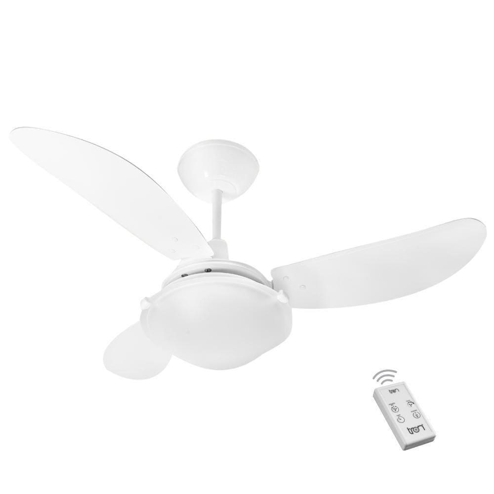 Ventilador Veneza 3 Pás 110v Branco E Controle