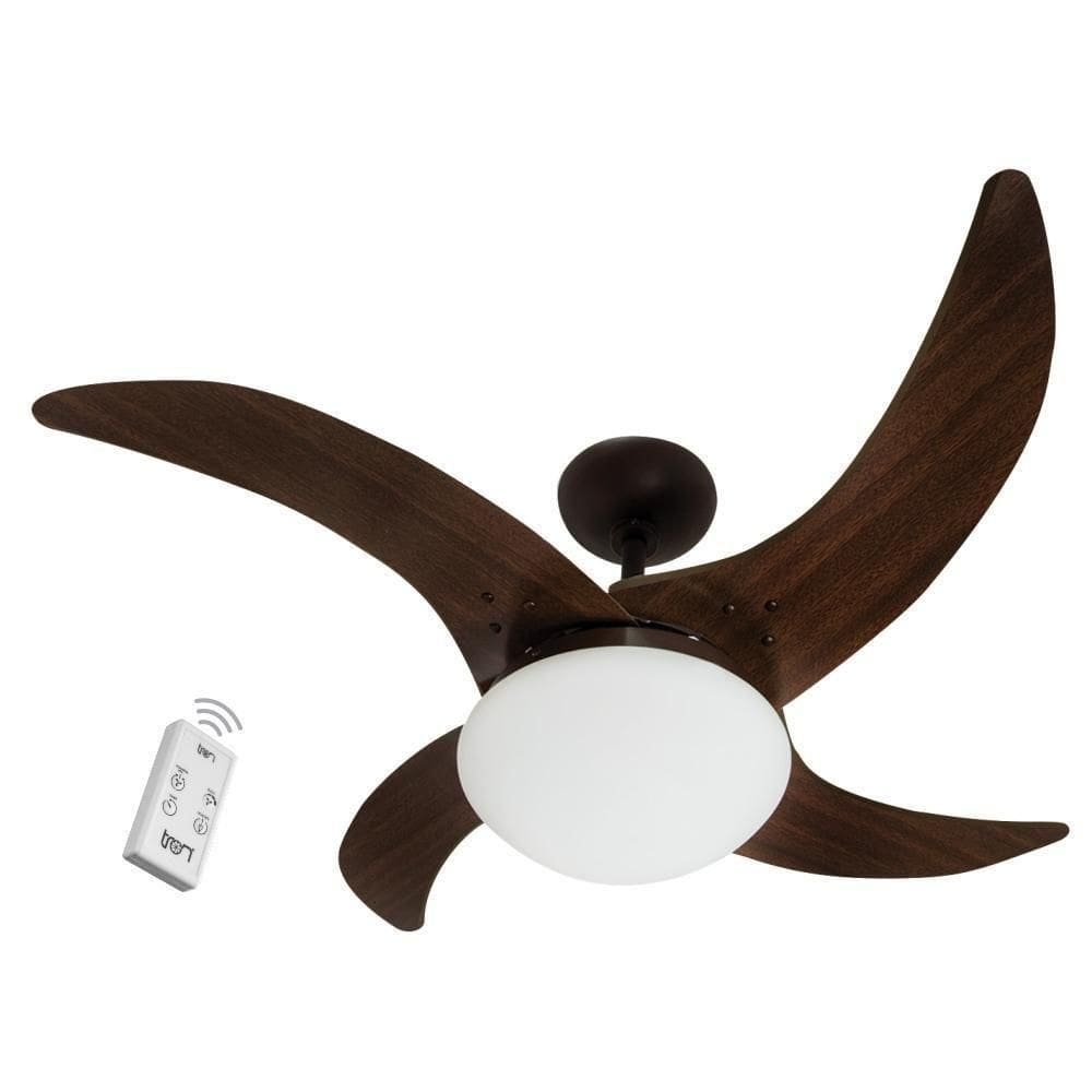 Ventilador Independence 4 Pás 110v Marrom Café E Controle