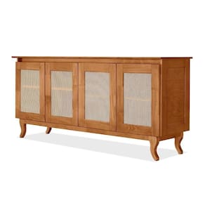 Buffet Aparador Para Sala De Estar 4 Portas Com Tela