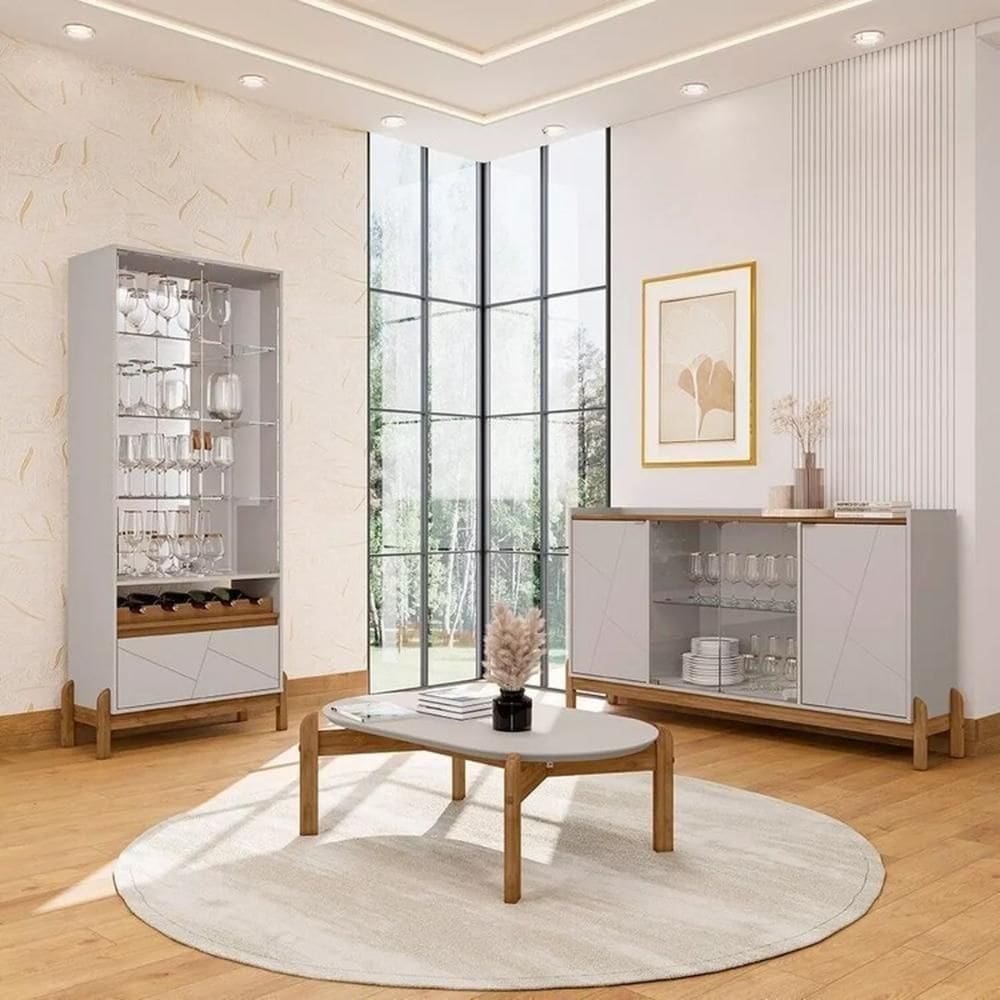 Conjunto Sala De Estar Yamal Off White-cedro
