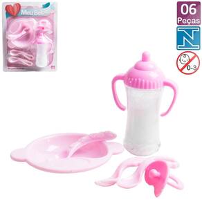 Acessórios Para Boneca 06 Peças MEU Bebê Refeição - Tudo em Caixa
