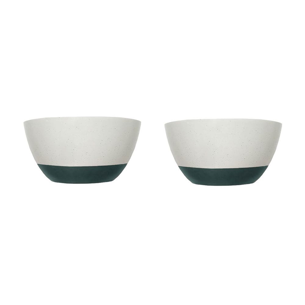 Tigela Bowl Cumbuca Ceramica 500ml Verde 2un
