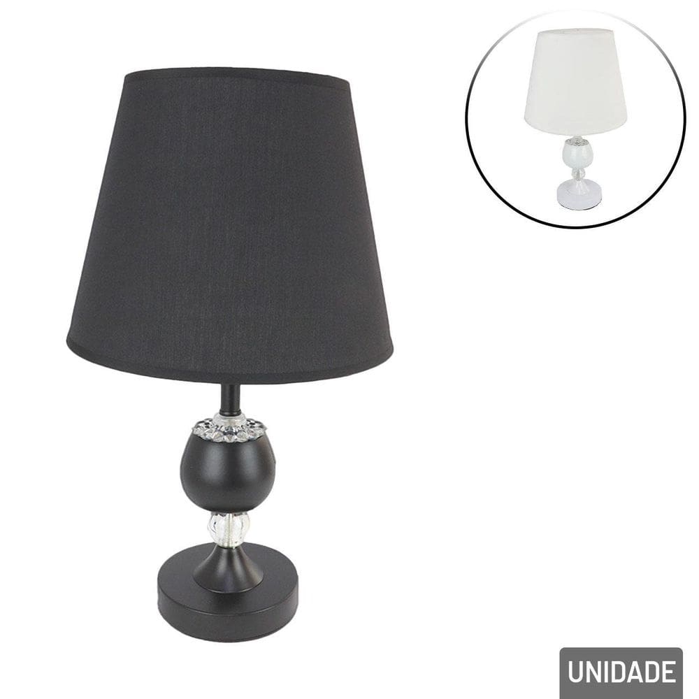 Abajur de Mesa Bivolt Cúpula Base de Metal Color - Tudo em Caixa