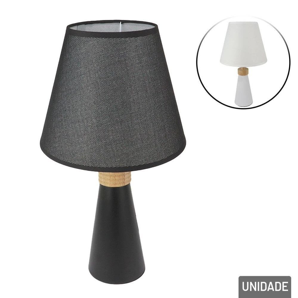 Abajur Bivolt Cúpula Base de Metal 43cm Color - Tudo em Caixa