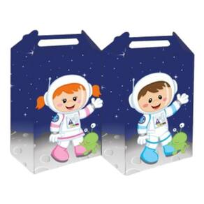 Kit 10 Maletinhas Lembrancinha Astronauta Espaço Festa Aniversário