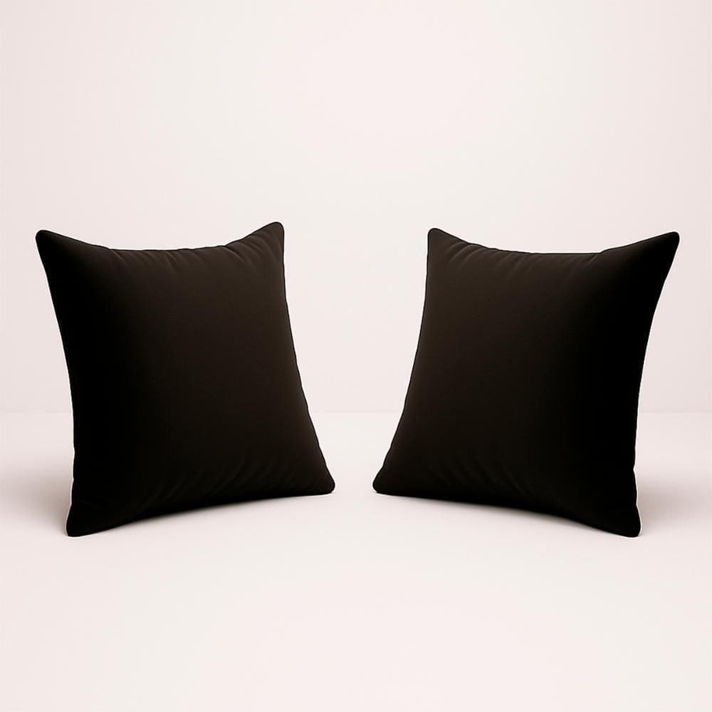 Kit 2 Almofadas Suede Decorativa 42cm Sala Quarto Escritório Preto