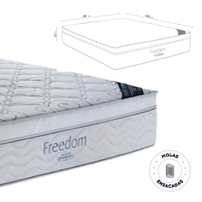 Colchão Solteiro Freedom Molas Ensacadas Ortobom - 88X188X32