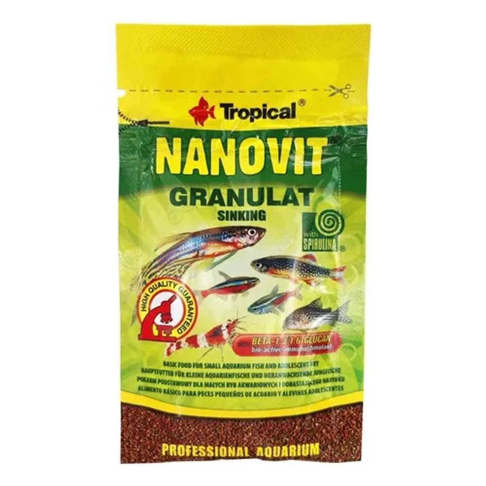 Ração Tropical Nanovit Granulat 10g (sachet) Peixes Pequenos