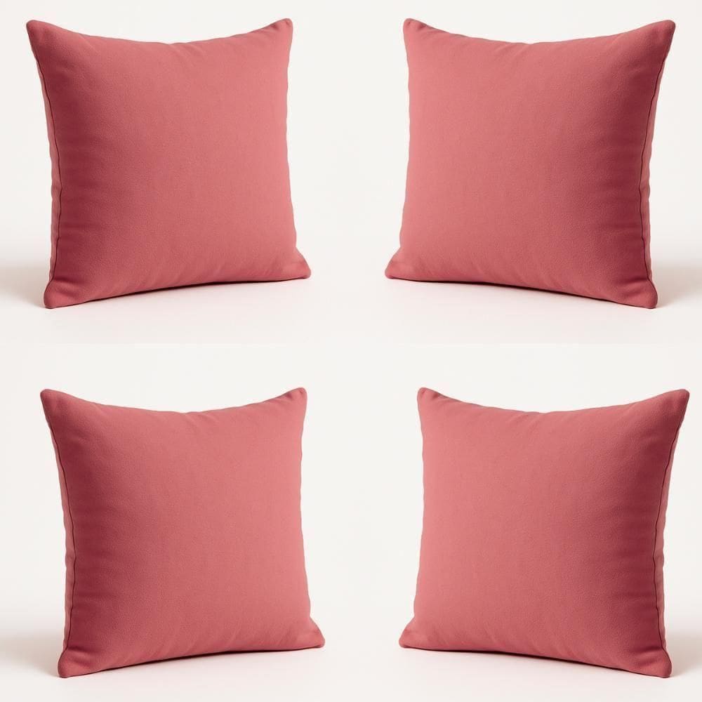 Kit 4 Almofadas Suede Decorativa 42cm Sala Quarto Escritório Rosa
