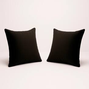 Kit 2 Almofadas 42cm Fofinhas Suede Sala Ou Quarto Balaqui Preto