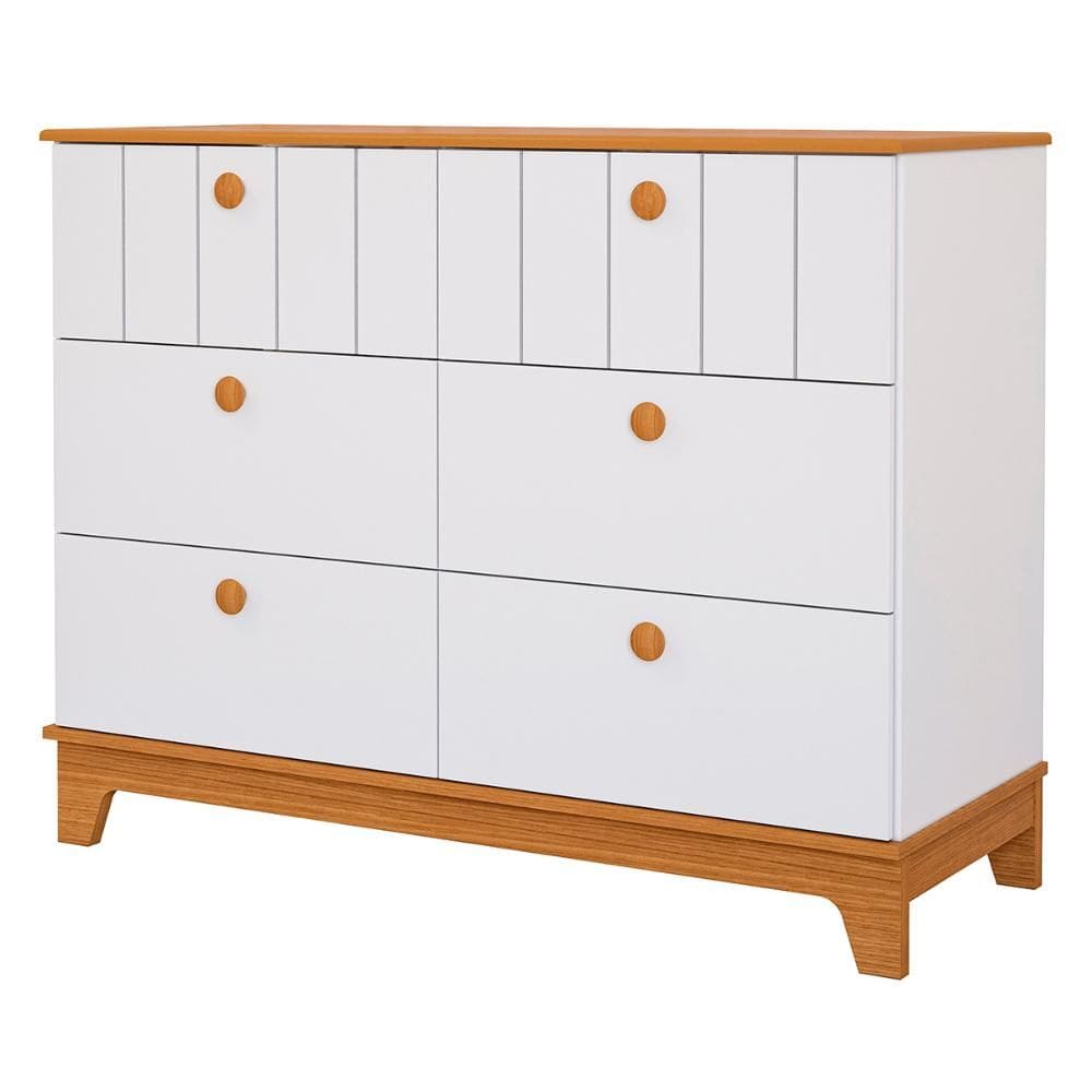 Comoda Biscoito Quarto Infantil com 6 Gavetas