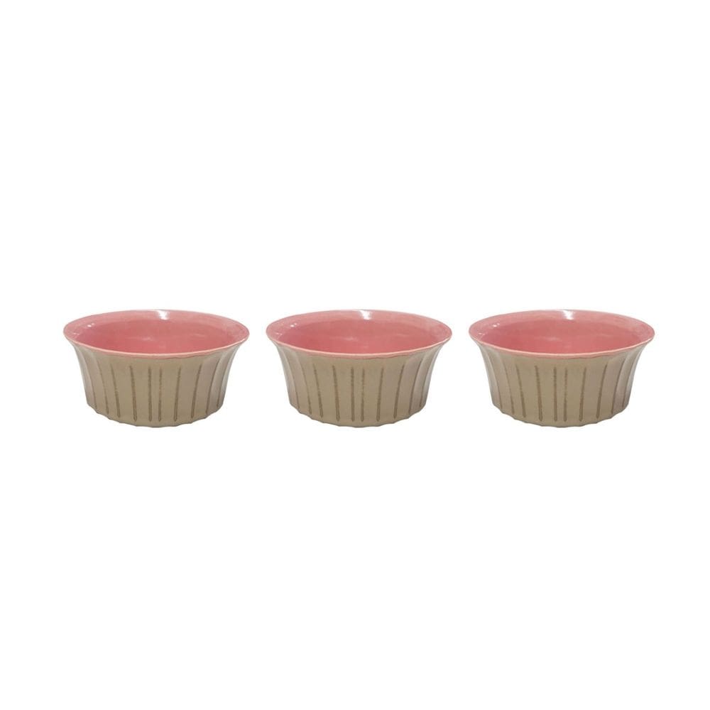 Tigela Ceramica Rose Mini Bowl Molho Finger Food Entrada 3un