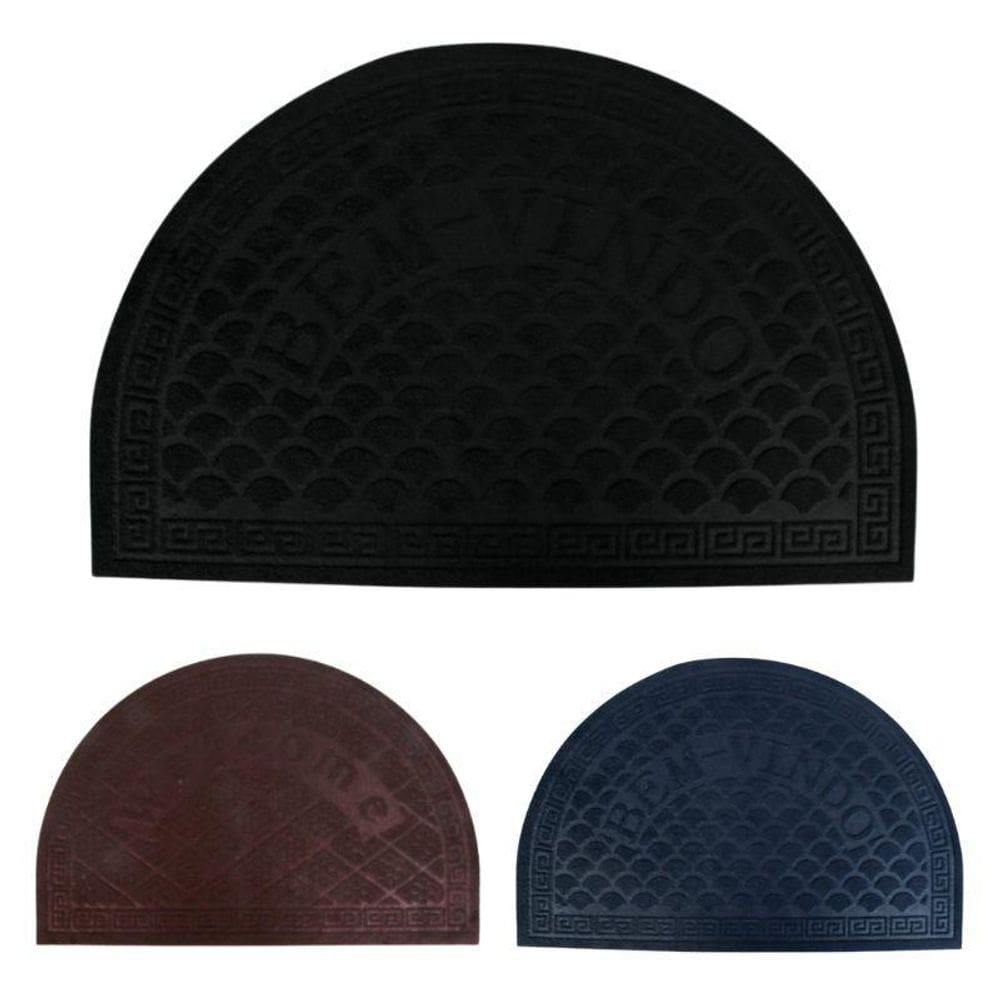 Tapete Meia Lua Capacho Para Porta 37Cm X 58Cm Casa E Lojas