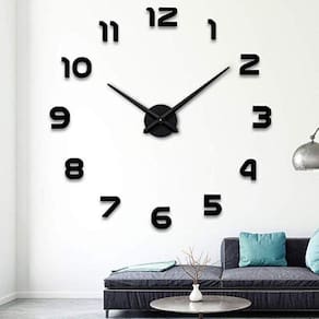 Super Relógio Parede Quartz Grande 3D Luxo Escritório
