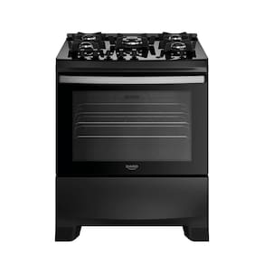 Fogão Dako 5 Bocas com Mesa de Vidro Tripla Chama Supreme Glass Preto Bivolt