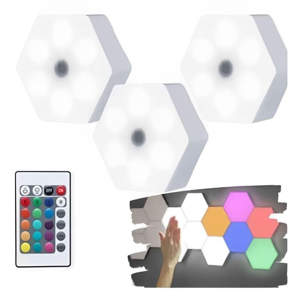 Kit Lâmpadas Spot LED RGBW 3 PÇS N245064-9 - Quanhe