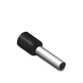 Terminal Tubular Simples 6,00Mm E6012 100Pc Preto Sibratec