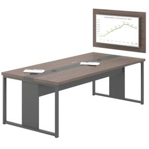 Mesa De Reunião Com Painel 4 Lugares Empresa Freijó Preto