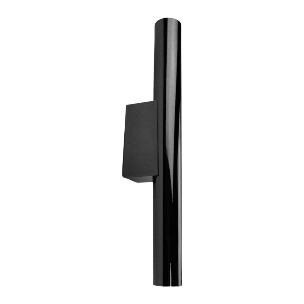 Arandela Cilindro Luxo Preto 35cm Led 12W 3 em 1 Bivolt