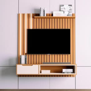 Painel Ripado Para 58 Polegadas Autumn Nature Off White
