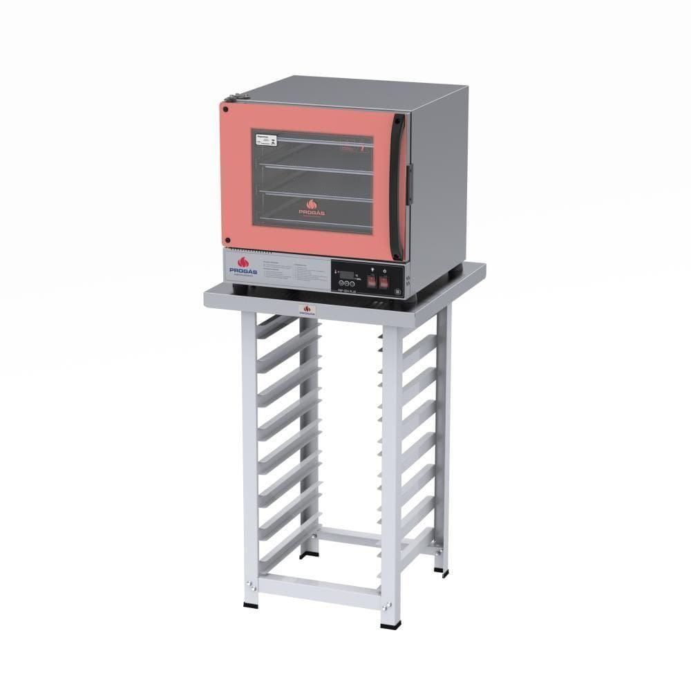 Kit Progás Forno Turbo Elétrico Prp-004 Plus 220V Rosa + Bancada Mes-004