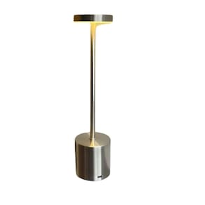Luminária De Mesa Touch Inteligente Premium Recarregável Prata