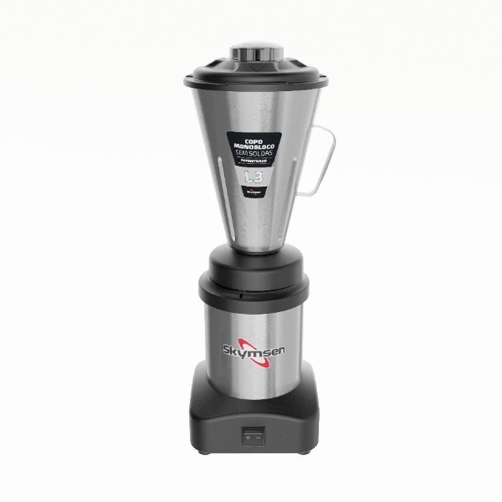 Liquidificador Industrial Monobloco Skymsen Inox 3L Baixa Rotação 0,5cv L3 70979.4 Bivolt