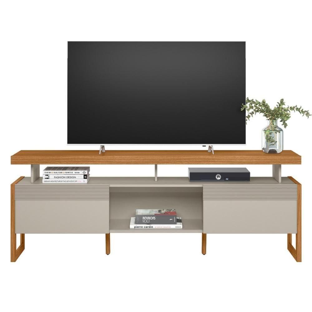 Rack Até 70` Pé Com Moldura Leicester Nature Off-white
