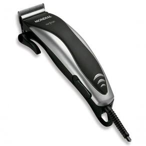 Maquina Cortar Cabelos Mondial 4 Pentes Silver Black 110V