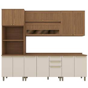 Cozinha Modulada 7 Pecas 272 Cm Requinte Henn Nature Areia