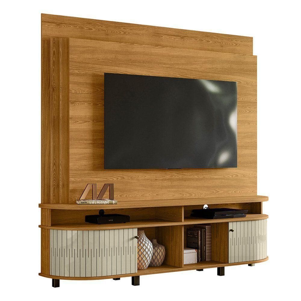 Combo Home + Painel Para 60 Polegadas Daytona - 7 Decor Cumaru E Opala