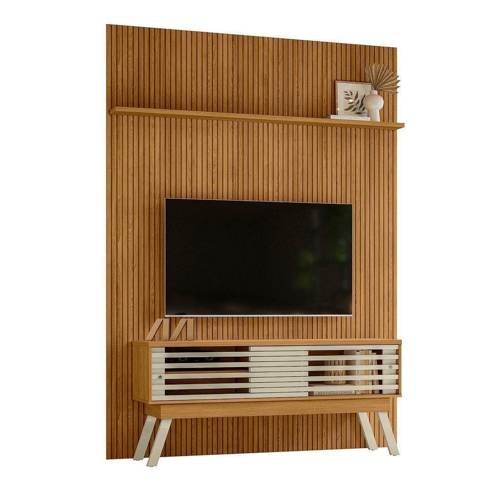 Combo Painel De 60 Polegadas + Rack Frizz New Premium - 7 Decor Cumaru E Opala