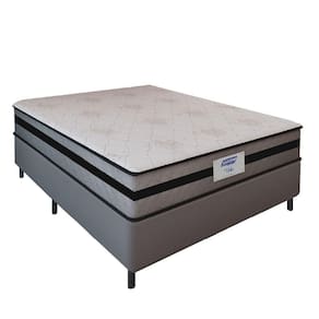 Cama Box Casal Gazin Com Molas Ensacadas Vibe Cinza/Preto