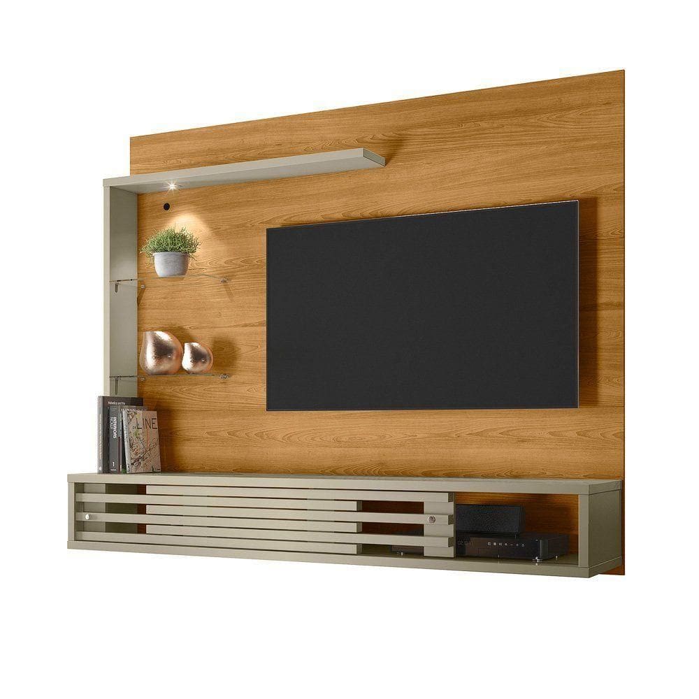 Painel Bancada Suspensa Para 60 Polegadas Frizz Select - 7 Decor Cumaru E Opala