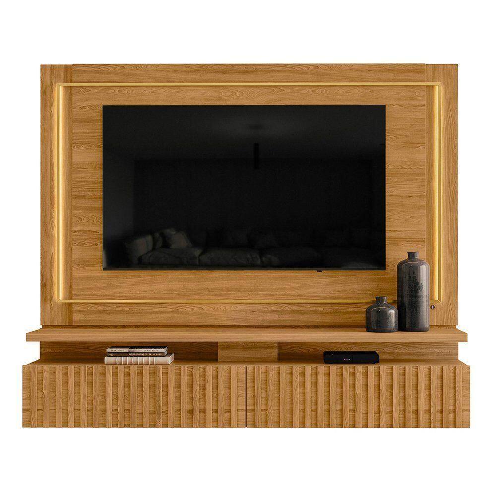 Painel Bancada Suspensa Para 60 Polegadas Gaia - 7 Decor Cumaru