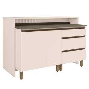 Kit Ilha Gourmet Connect Com Balcões 80cm E 60cm Off White Móveis Henn Off White