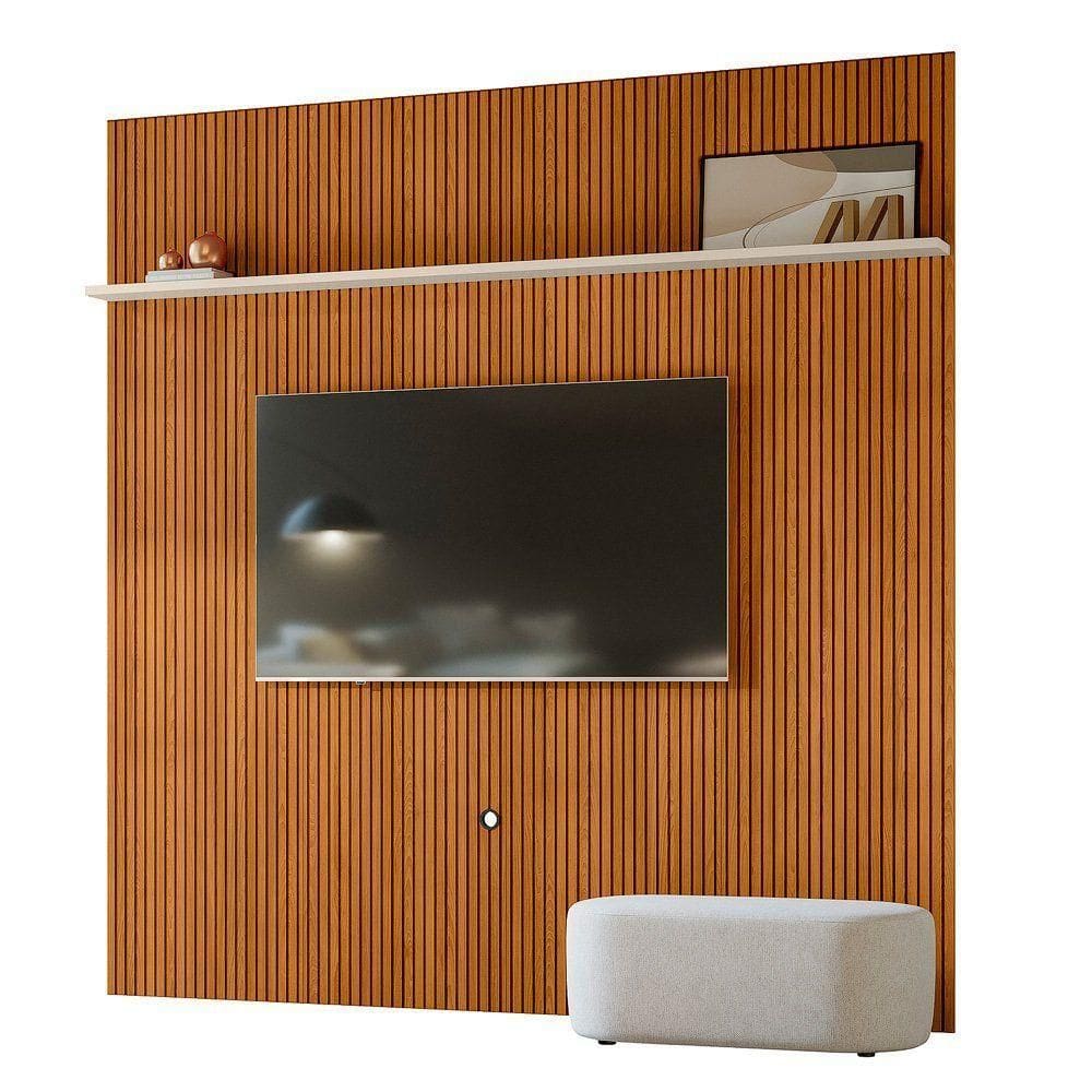 Painel Piso Teto New Guaporé - 7 Decor Cinamomo E Off White