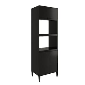 Torre Quente Miami Para 1 Forno 1 Microondas 3 Portas Carraro Preto Touch