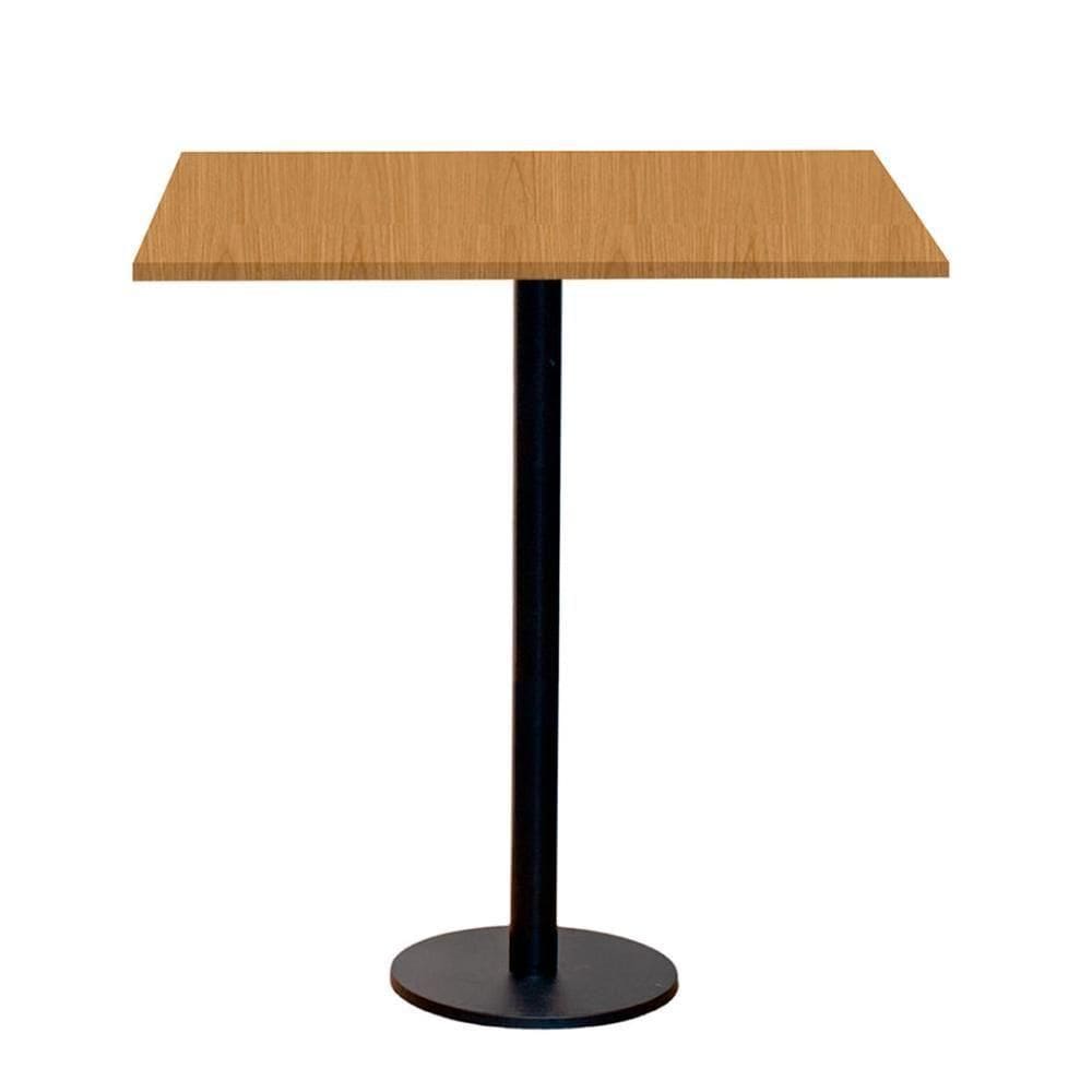 Mesa Pisa Beta Bistrô Fratini 107,50cm (a) Disco Redondo Preto Tampo Mdp Quadrado Samba 80cm (l)